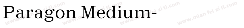 Paragon Medium字体转换